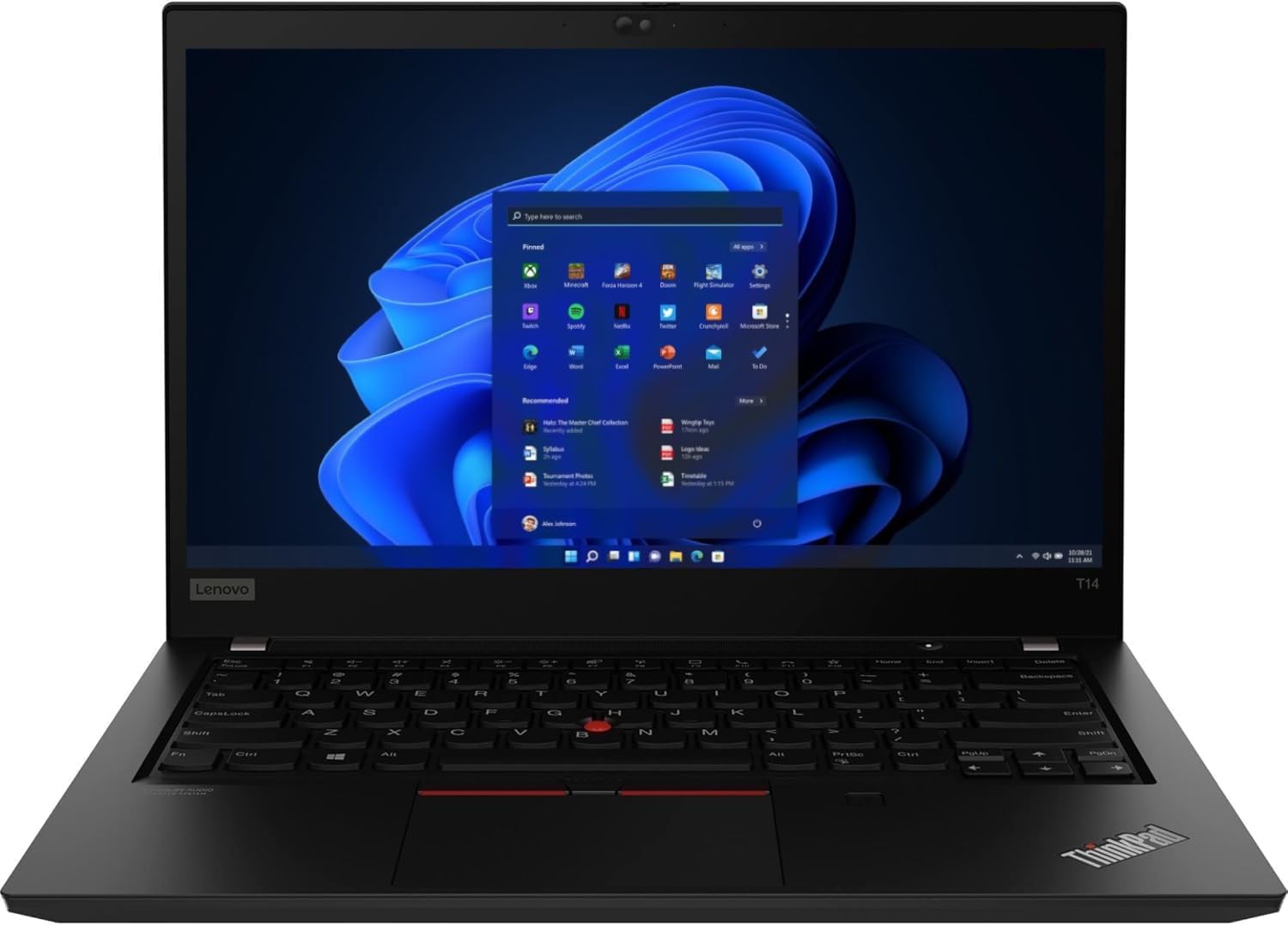 Lenovo Thinkpad T14 Gen 2 14' 3840x2160 4K Ultra HD Laptop, i5-1145G7 2.60GHz, 16GB DDR4, 512GB NVMe SSD, Thunderbolt 4, HDMI, Webcam, GeForce MX450, Windows 11 Pro Black (Renewed)