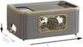 TV set-top box router storage box simple living room TV cabinet socket wire blocking box decorative shelf淘宝灰色福禄双全路由器收纳盒单层
