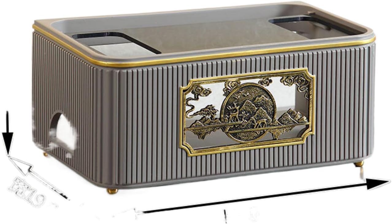 TV set-top box router storage box simple living room TV cabinet socket wire blocking box decorative shelf淘宝灰色福禄双全路由器收纳盒单层