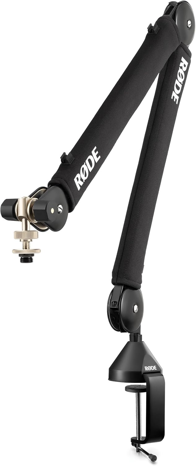 Rode NT1 Signature Black Cardioid Condenser Microphone Bundle with Focusrite Scarlett Solo 4G, NTH-100 Headphones, and PSA1+ — 4 dBA XLR Studio Mic for Singing, Vocal Recording, Voice Over