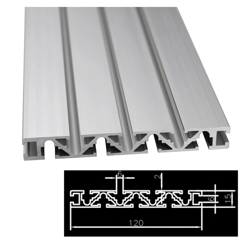 1 pcs 15120 Aluminum Profile T-Slot Extruded Anodized Linear Guide 300mm-500mm 15x120mm with M6 T-nut for DIY 3D Printer Table Leisurely(300mm)