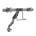 Kensington SmartFit Dual Monitor Arm with Crossbar and Easy-Grip Handle for 2 Screens Up to 32 Inch 19.8lbs, Gas Spring Height-Adjustable C-clamp or Grommet Monitor Mount with Max VESA 75/100mm