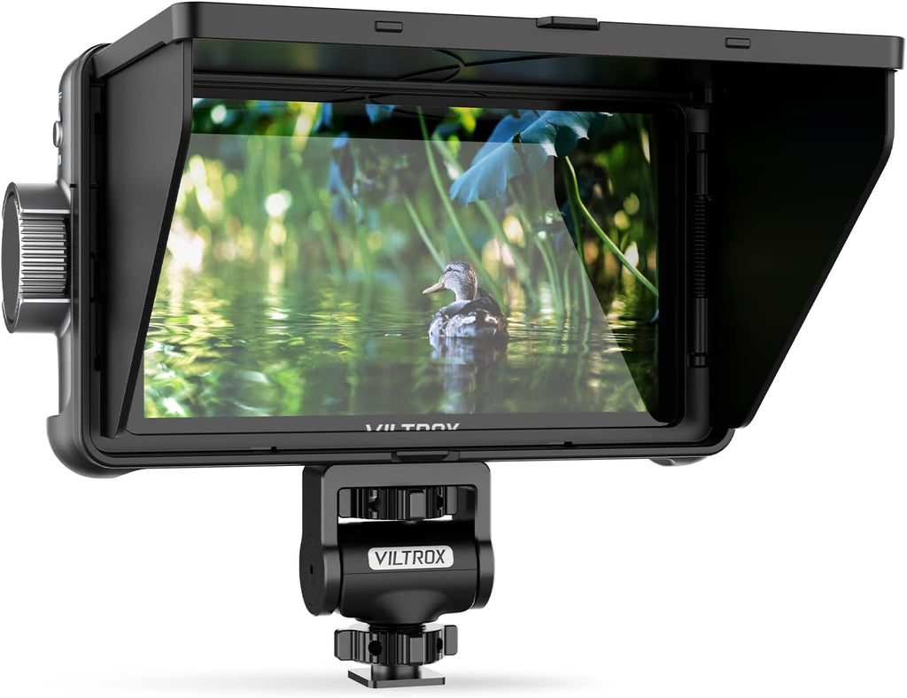 VILTROX DC550 Pro 5.5' Camera Field Monitor Touch Screen, 4K HDMI DSLR Video External Monitor for Sony Canon Nikon, Sunshade Hood,Battery,Storage Bag 1200nit,3DLUT,Focus Peaking,Histogram,False Colors