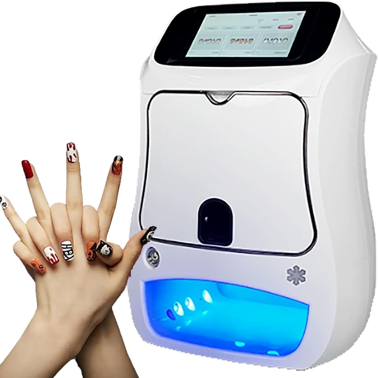 Smart 3D Nail Printer Robot - Fast 10s Digital Nail Art Machine for Kids & Salons, Professional Nail Art Device for Enthusiasts, Easy & Creative Manicure Solution