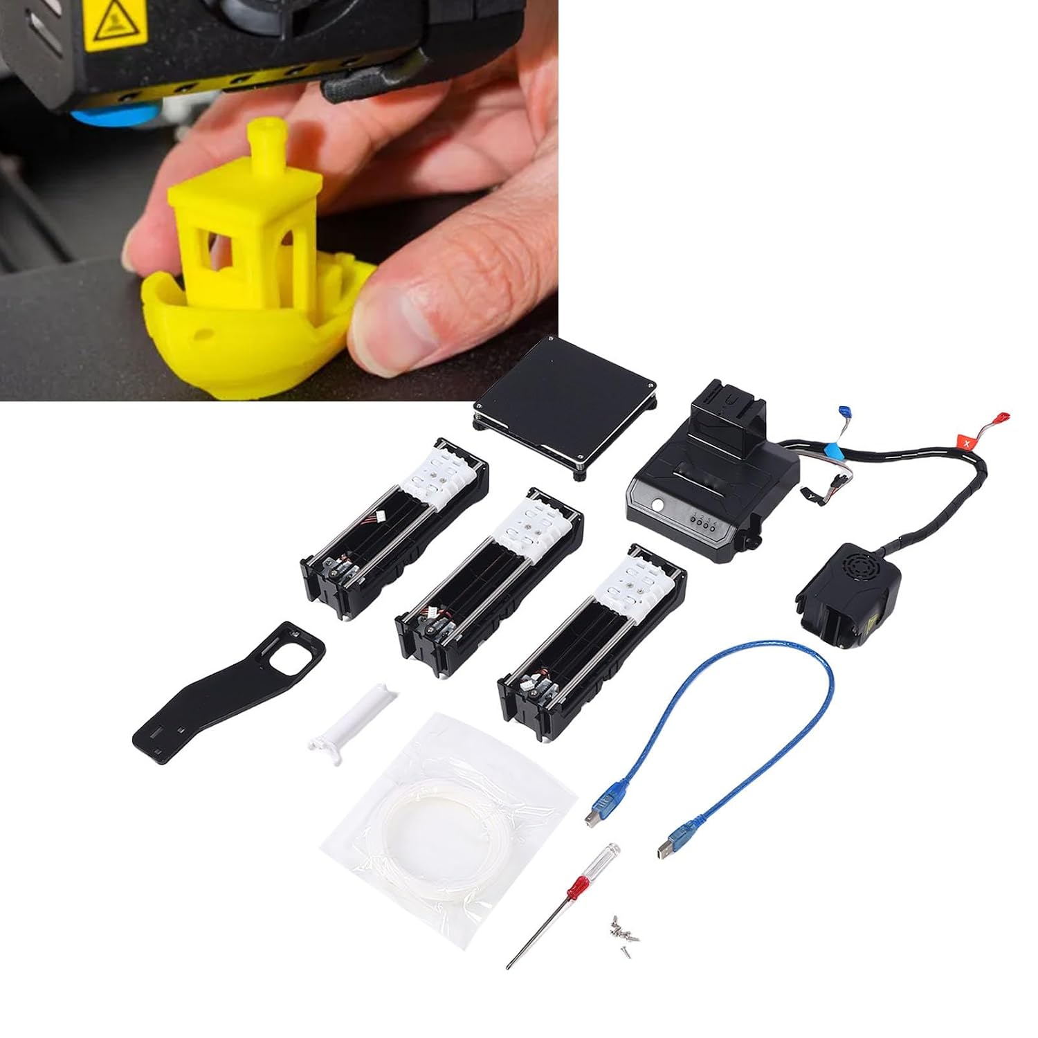 3D Printer for Beginners Auto Slicing Easyware Cura Compatible 0.05mm for Kids and STEM Education (US Plug)