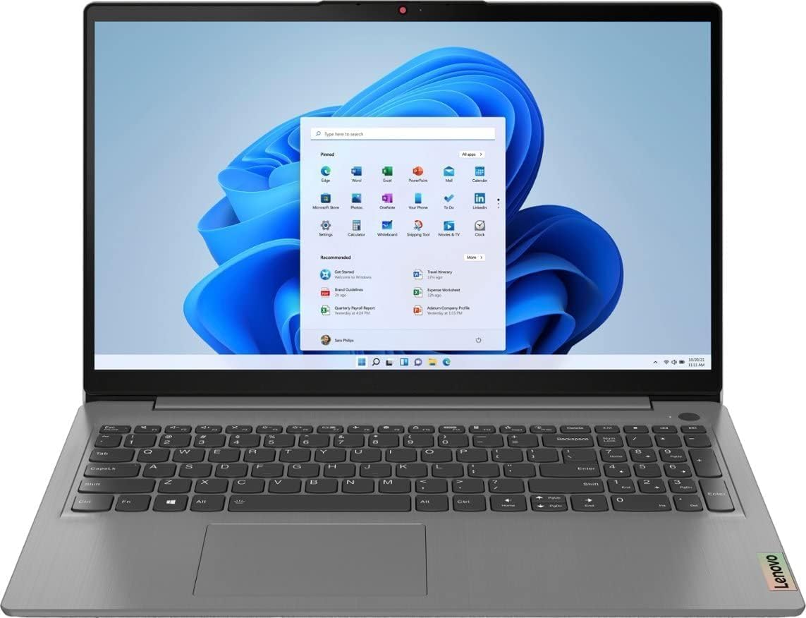 Lenovo IdeaPad 3 Laptop Holiday Deals, 15.6' FHD Touchscreen, Intel Core i3-1115G4, 16GB RAM, 512GB SSD, SD Card Reader, HDMI, Webcam, Wi-Fi 6, Windows 11 Home, Grey