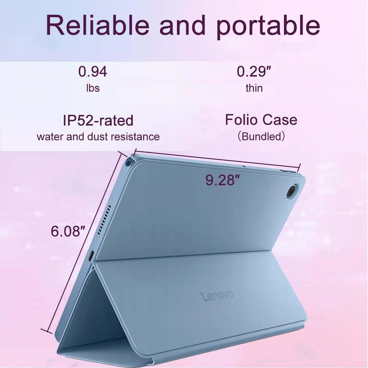 Lenovo Tab M10 10.1' Idea Android Tablet, 256GB Storage (128GB eMMC+128GB SD Card), FHD+ (1920x1200), 8-Core MediaTek, Ultra-Light Design for Kid, Student, Gaming, Long Battery Life, 8MP+5MP Camera