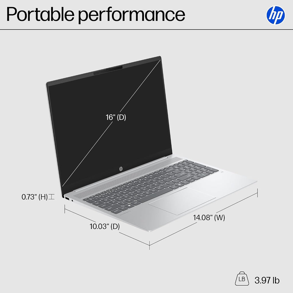 HP Omnibook 5 16' - 2025 AI Touch Laptop - 32GB LPDDR5xRAM- 1TB SSD - AMD Ryzen AI 7 350-2K (1920 x 1200) - Backlit KB - FHD Camera - Win 11 Pro
