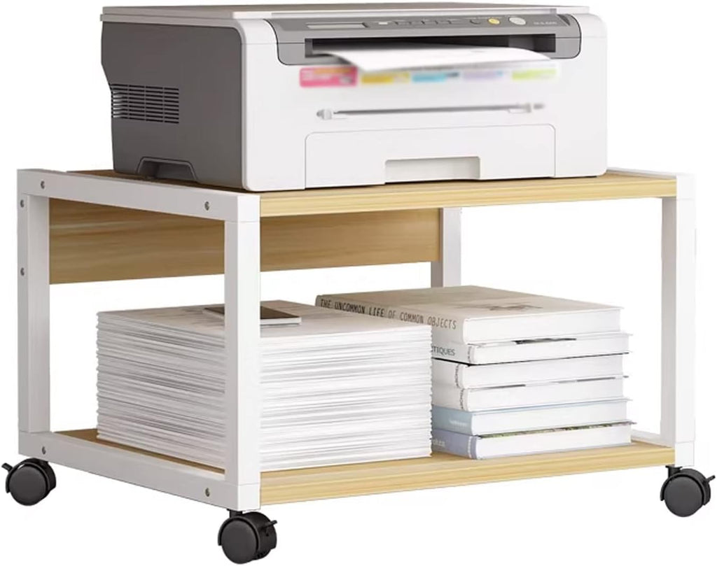 Printer Stand Printer Stand Under Desk Printer Stand Office Movable Printer Desk with 4 Wheels & Lock Mechanism for Mini 3D Printer Desk Printer