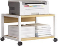 Printer Stand Shelf Printer Stand Under Desk Printer Stand Office Movable Printer Desk with 4 Wheels & Lock Mechanism for Mini 3D Printer Printer Stand with Storage