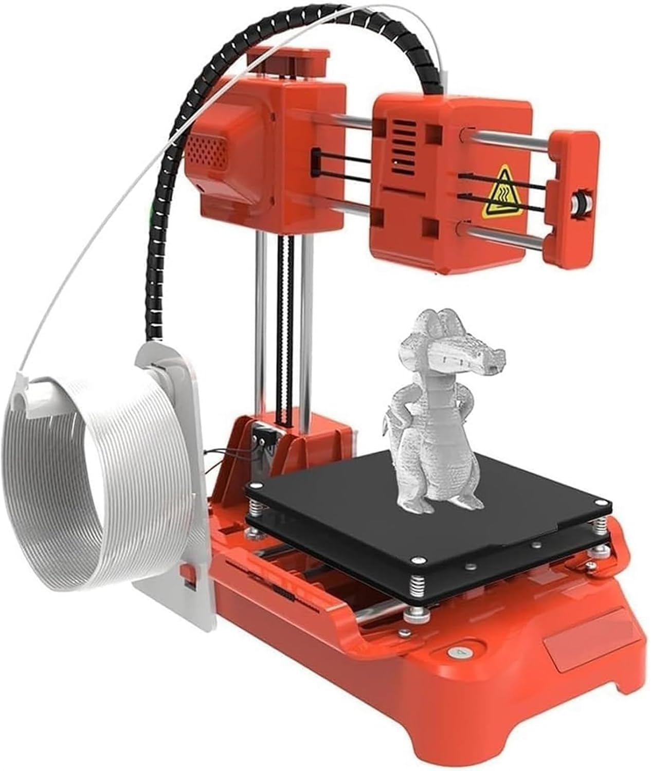Mini 3D Printer, 4x4x4 Inch Volume High Precision Small DIY 3D Printer Kit for Beginners,Orange