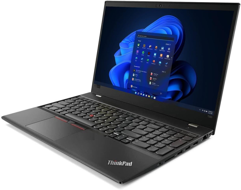 Lenovo ThinkPad T580 15.6' 1080p Full HD Laptop, i5-8250U 1.6GHz, 16GB DDR4, 512GB NVMe SSD, USB C Thunderbolt 3, HDMI, Webcam, Windows 11 Pro (Renewed)