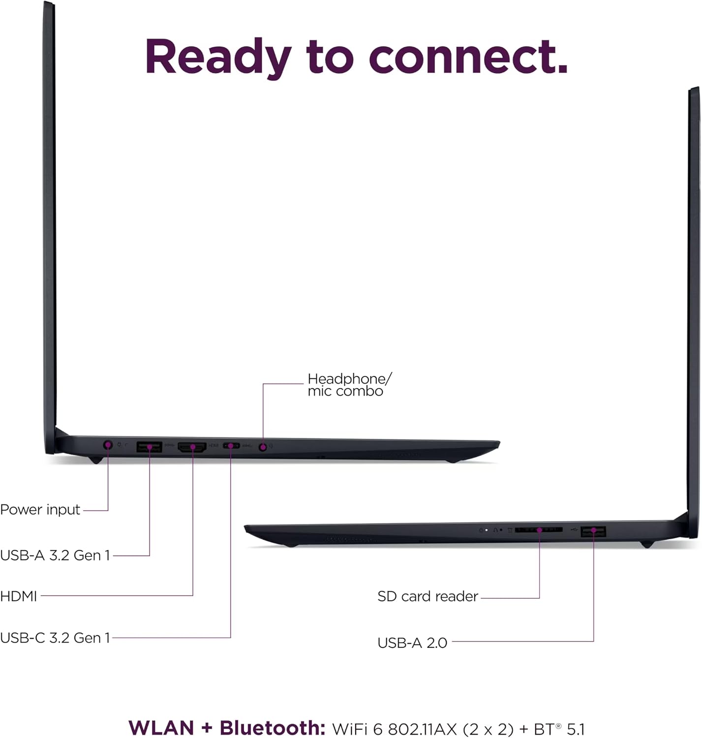 Lenovo IdeaPad 1i Laptop, 15.6' FHD Touchscreen, Intel Core i5-1335U Processor, 16GB RAM 512GB SSD, Windows 11 Pro, MS Office Lifetime with Copilot AI, Wi-Fi 6, HDMI, 8-in-1 HUB & Mouse, Blue