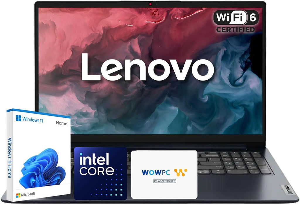 Lenovo Laptop | Intel Core |15.6 Anti-Glare Screen | 1 Year Office 365 | 20GB RAM | 512GB SSD + 128GB eMMC | 1TB Cloud Storage | 11HR Battery | Windows11|Wi-Fi 6| WOWPC Recovery USB