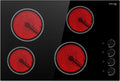 GASLAND Chef 30 Inch Electric Cooktop 4 Burners, Electric Ceramic Cooktop CH77BS, 7 Power Levels, Built-in Radiant Electric Stovetop, Mechanical Knob Control, Hot Surface Indicator, Hardwired, 240V