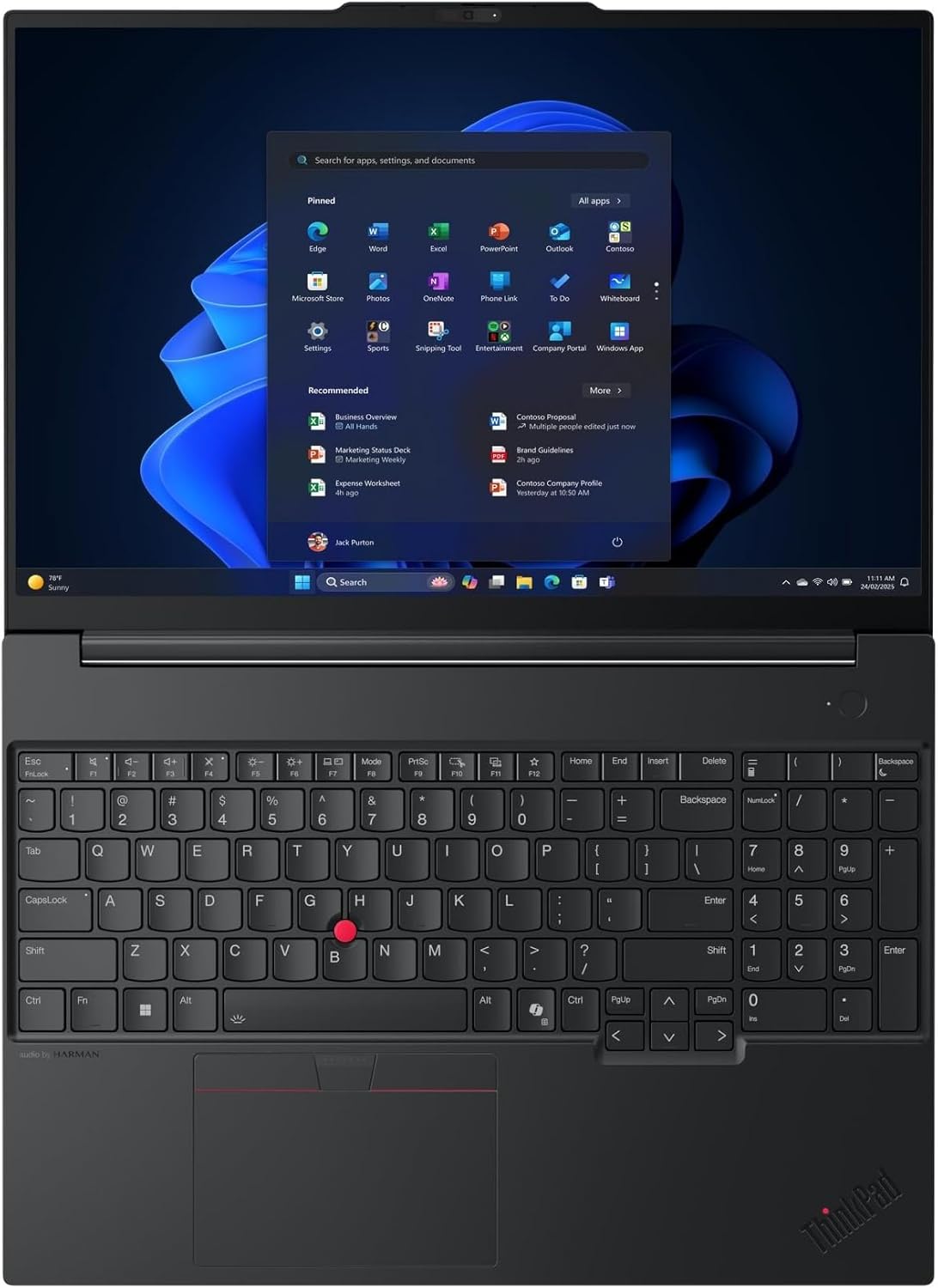 Lenovo ThinkPad E16 Gen 3 Business Laptop, Enterprise Ready, Intel Ultra 5 225H, 32GB DDR5, 1TB NVMe SSD, 16' FHD+ IPS, WiFi 6E, Fingerprint Reader & Backlit Keyboard, Windows 11 Pro, Jet Black