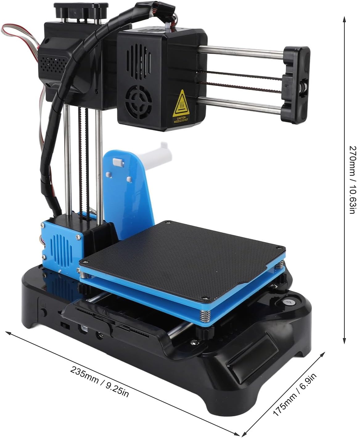 Small 3D Printer, Supports Various 1.75mm 3D Filaments 3D Printing Machine Fast Heating Portable Compact PLA TPU 1.75mm Filament Format (EU Plug)