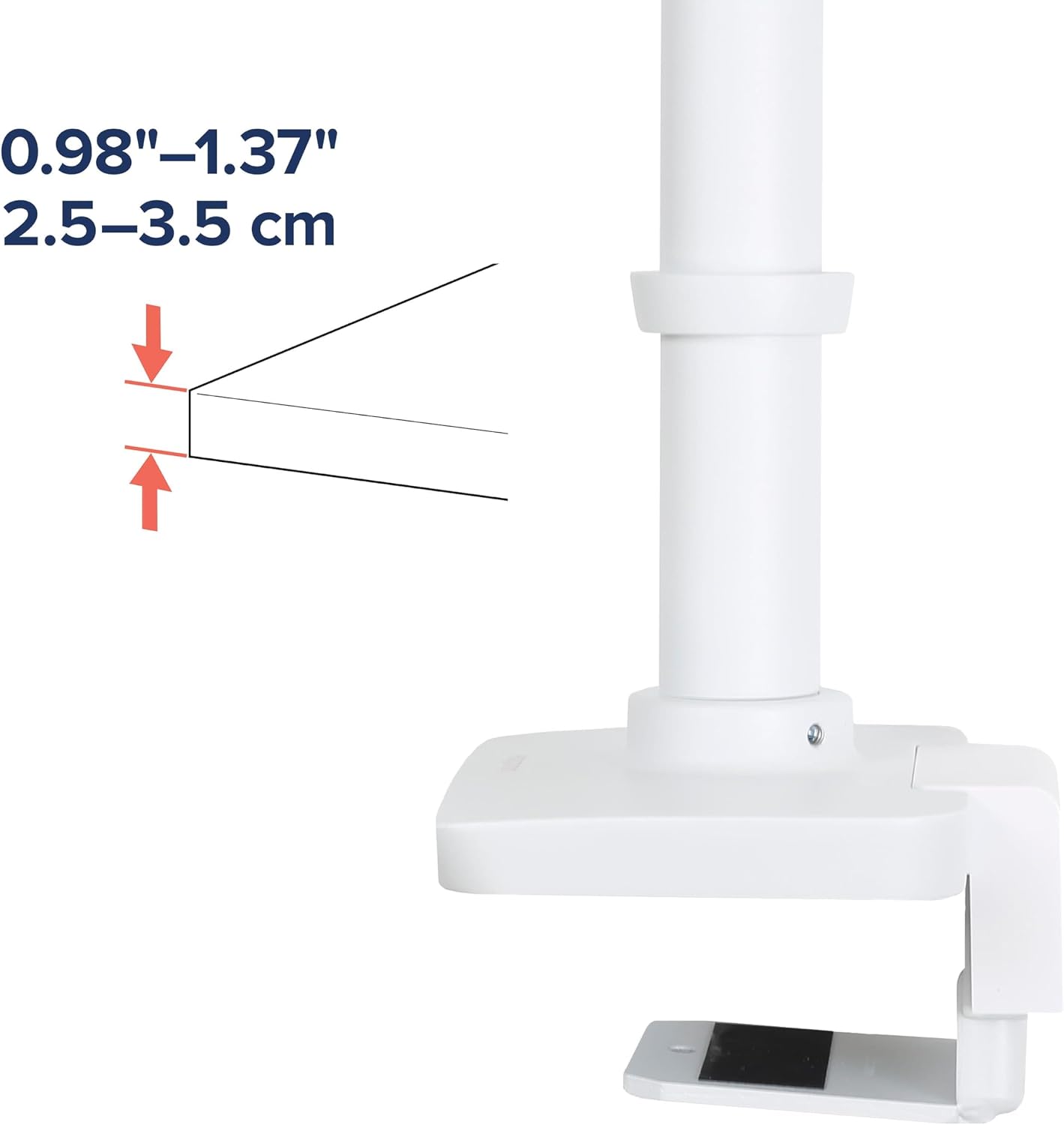 Ergotron – LX Single Monitor Arm, VESA Desk Mount – for Monitors Up to 34 Inches, 7 to 25 lbs – Low Profile Clamp, White