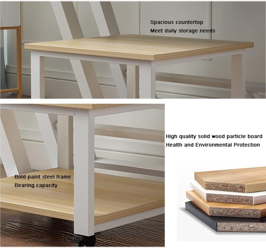 ULTRAWAVE Printer Stand, 35cm, A, Super Load-bearing, Lockable, 4-wheel, Easy Moving, Office Space Organizer, Compatible with Printers, Tabletop Mounting, Metal, Wood