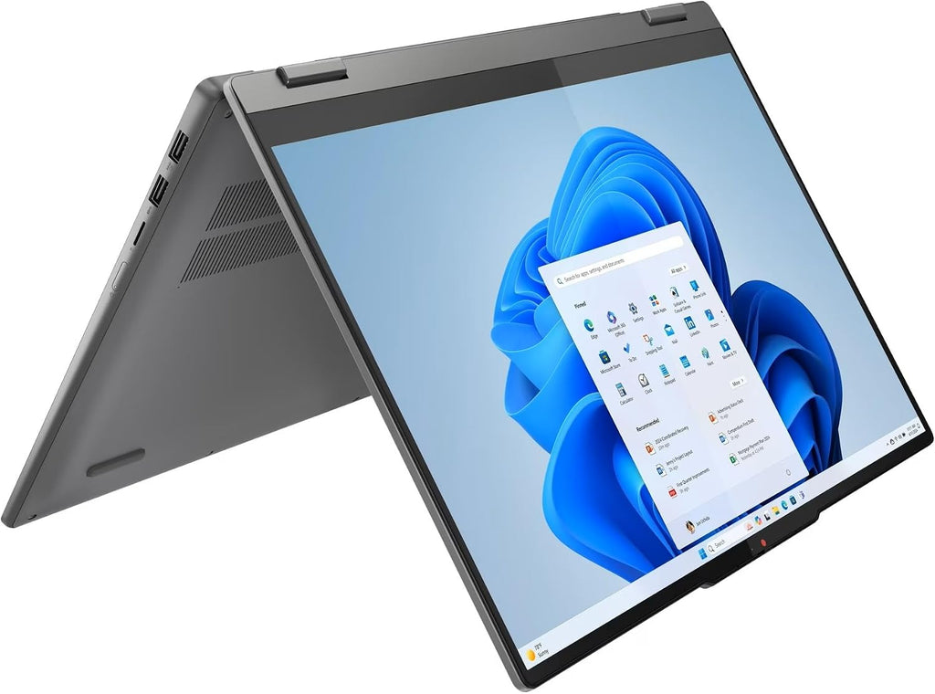 Lenovo IdeaPad 5 2-in-1 Laptop, 16' WUXGA Touchscreen, AMD Ryzen 7 8845HS, 16GB RAM, 512GB SSD, AMD Radeon Graphics, Backlit KB, Wi-Fi6, FP Reader, Win11, Luna Grey, w/2TB USB Drive, W/GaLiMu