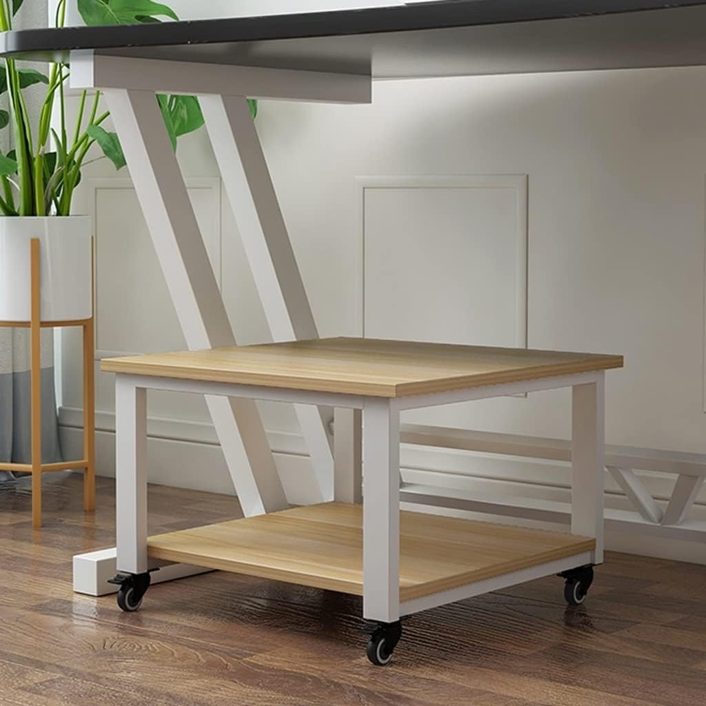 ULTRAWAVE Printer Stand, 35cm, A, Super Load-bearing, Lockable, 4-wheel, Easy Moving, Office Space Organizer, Compatible with Printers, Tabletop Mounting, Metal, Wood