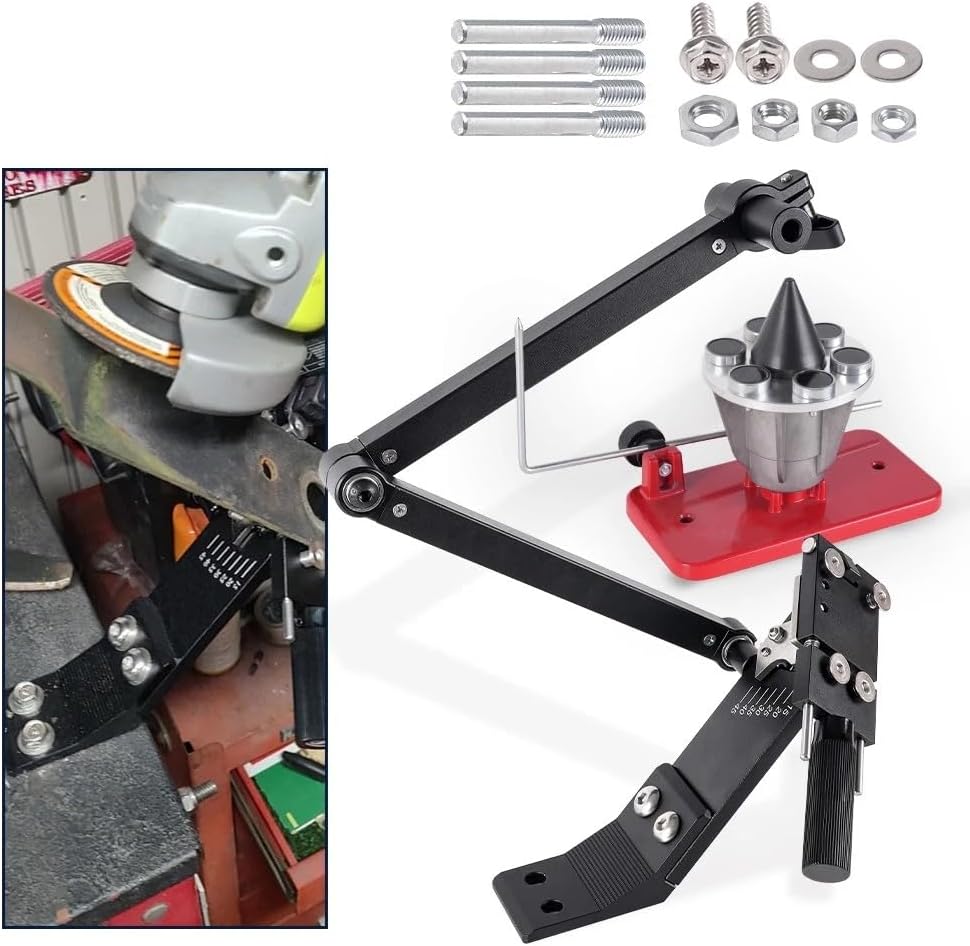 Lawn Mower Blade Sharpener & Magnetic Balancer Kit, 15°-45° Adjustable, Replacement for BARTOO OEM