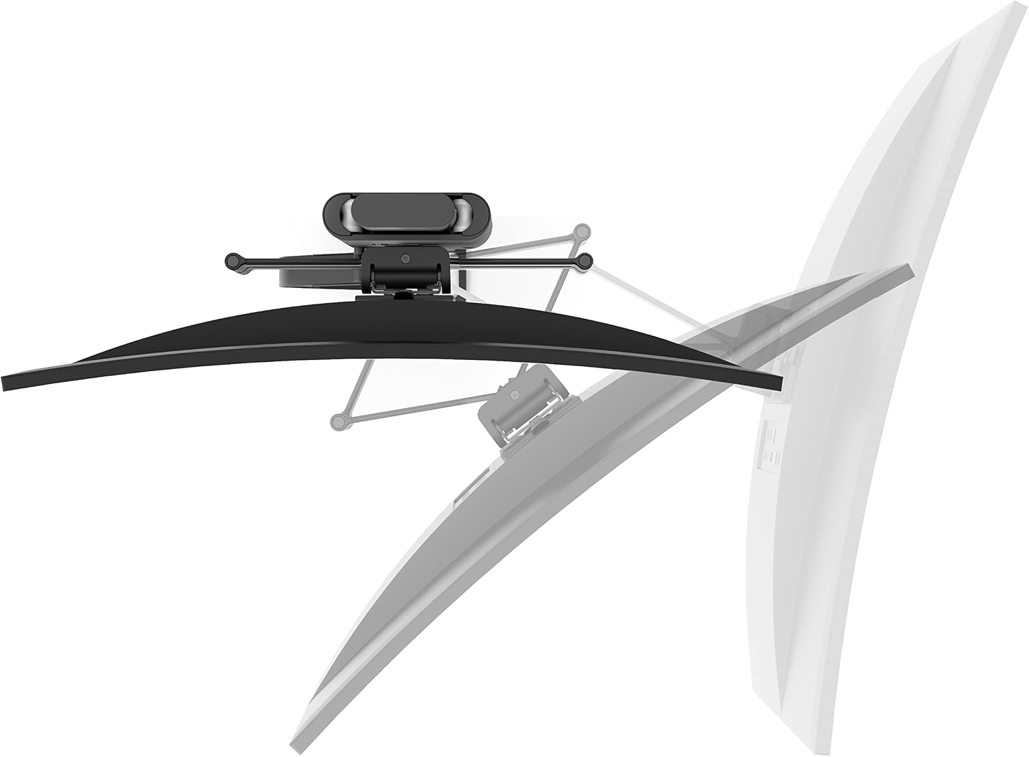 Ergotron – Trace™ Single Monitor Arm, VESA Desk Mount – for Monitors Up to 38 Inches, 6.5 to 21.5 lbs – Matte Black