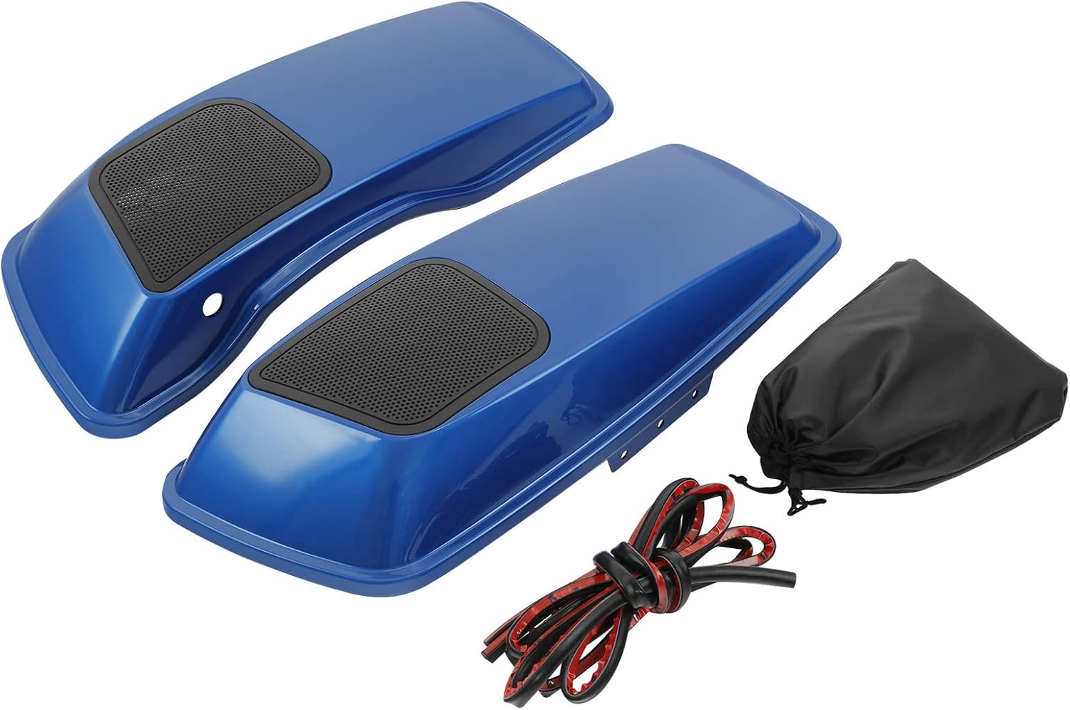 HR3 Electric Blue Saddlebag Lids w/ 6'x9' Speaker Grills Compatible with 2014-later Harley Touring Road Glide Street Glide Ultra Limited Electra Glide Standard Models