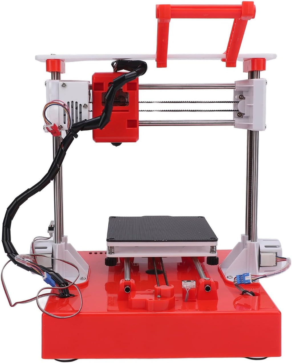 Sanpyl Mini 3D Printers, 100x100x100mm Printing Size, PLA Filament High Speed 3D Printing Machine with 4G Small Memory Card for Kids and Beginners (Orange White)