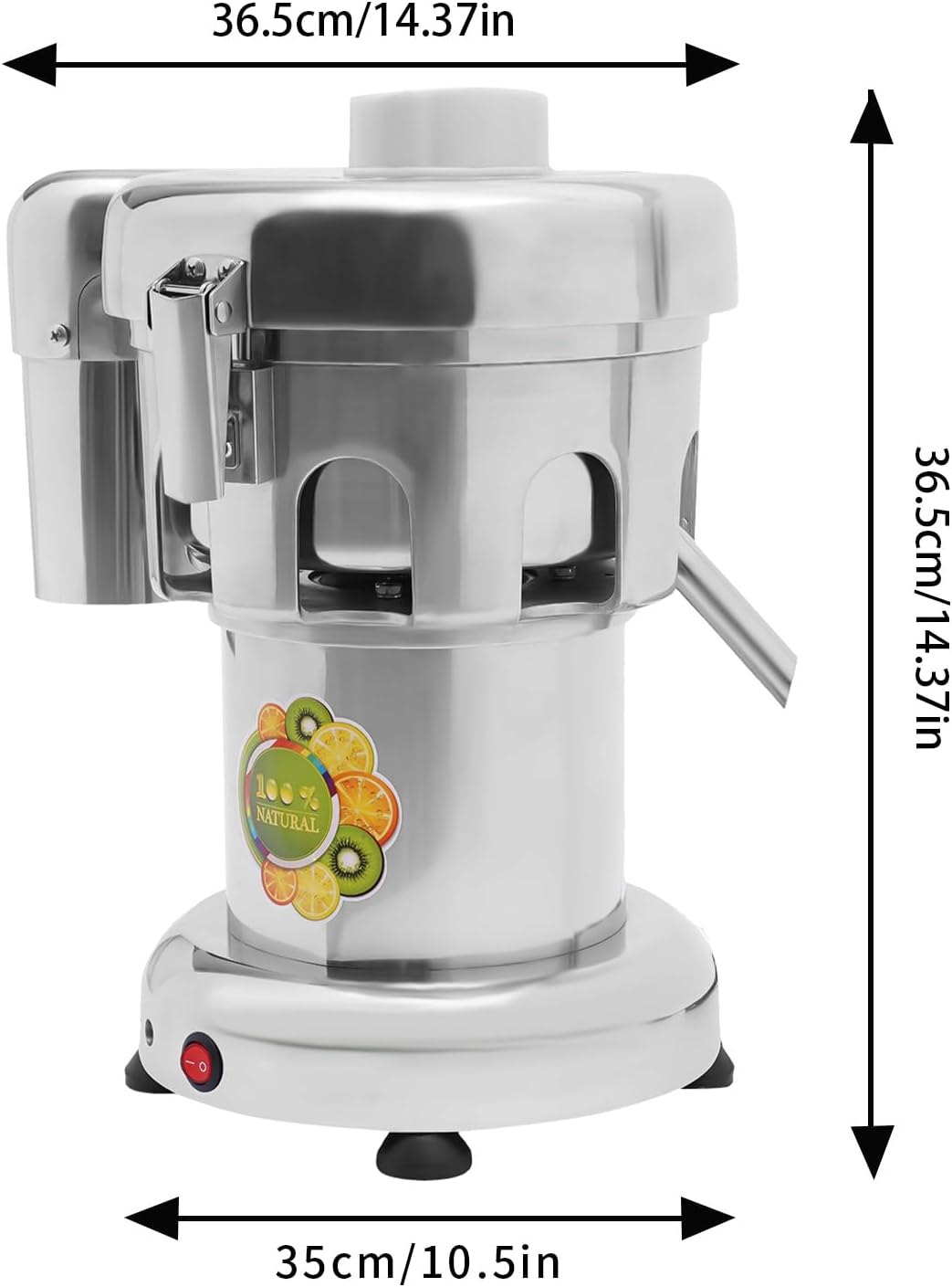 Juicer Machine, 370W Centrifugal Juicer Extractor with Wide 3' Wide Mouth, 2800RPM Juicer for Vegetable and Fruit, Easy to Clean, Low Noise