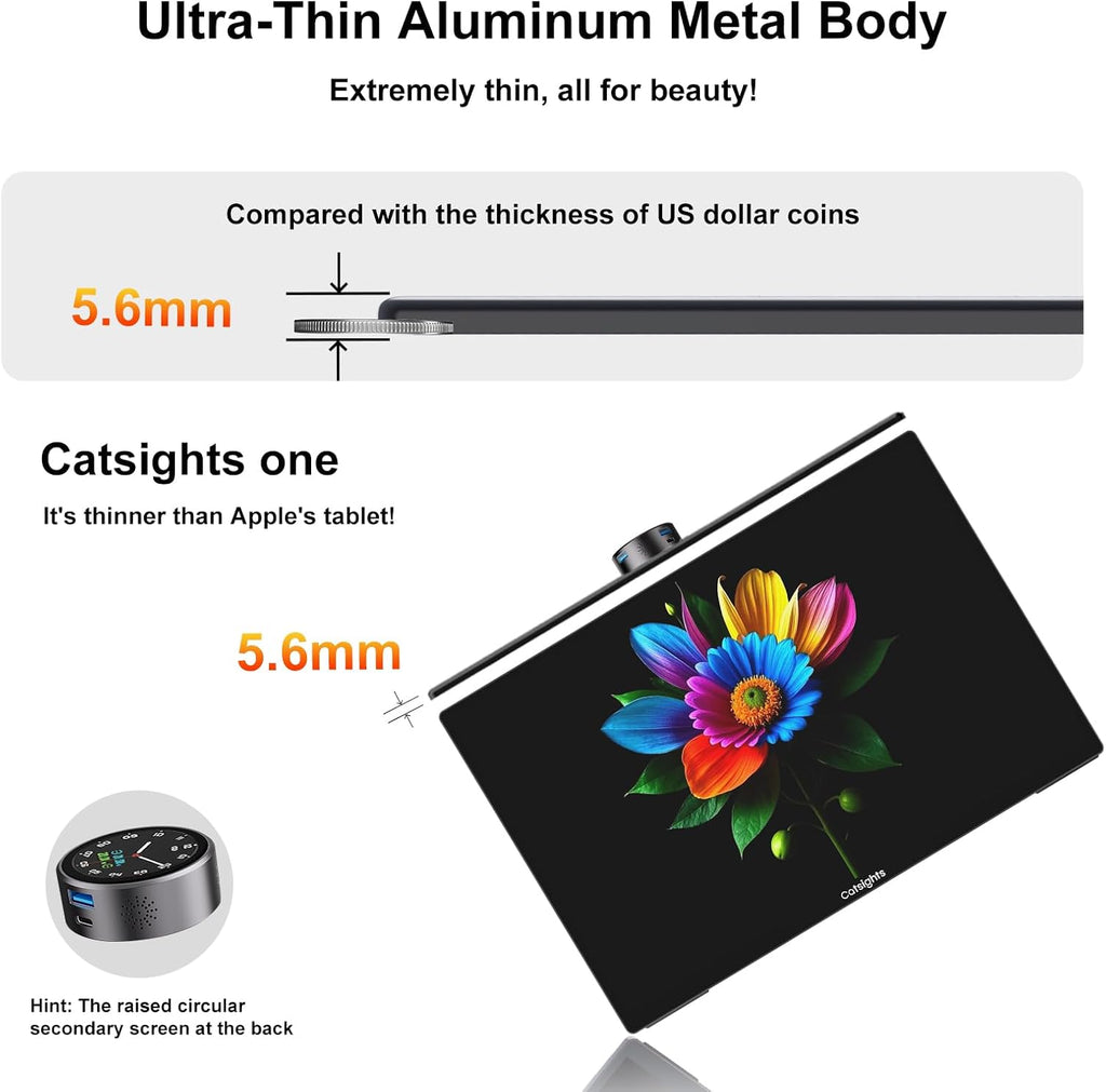 Portable Monitor Touchscreen for Mac 13.3' 2.5K Touch Screen Monitor with Protective Sleeve, USB-C Plug & Play 1500:1 0.22' Laptop Screen Extender for Mac Laptop PC with Stand and Stylus