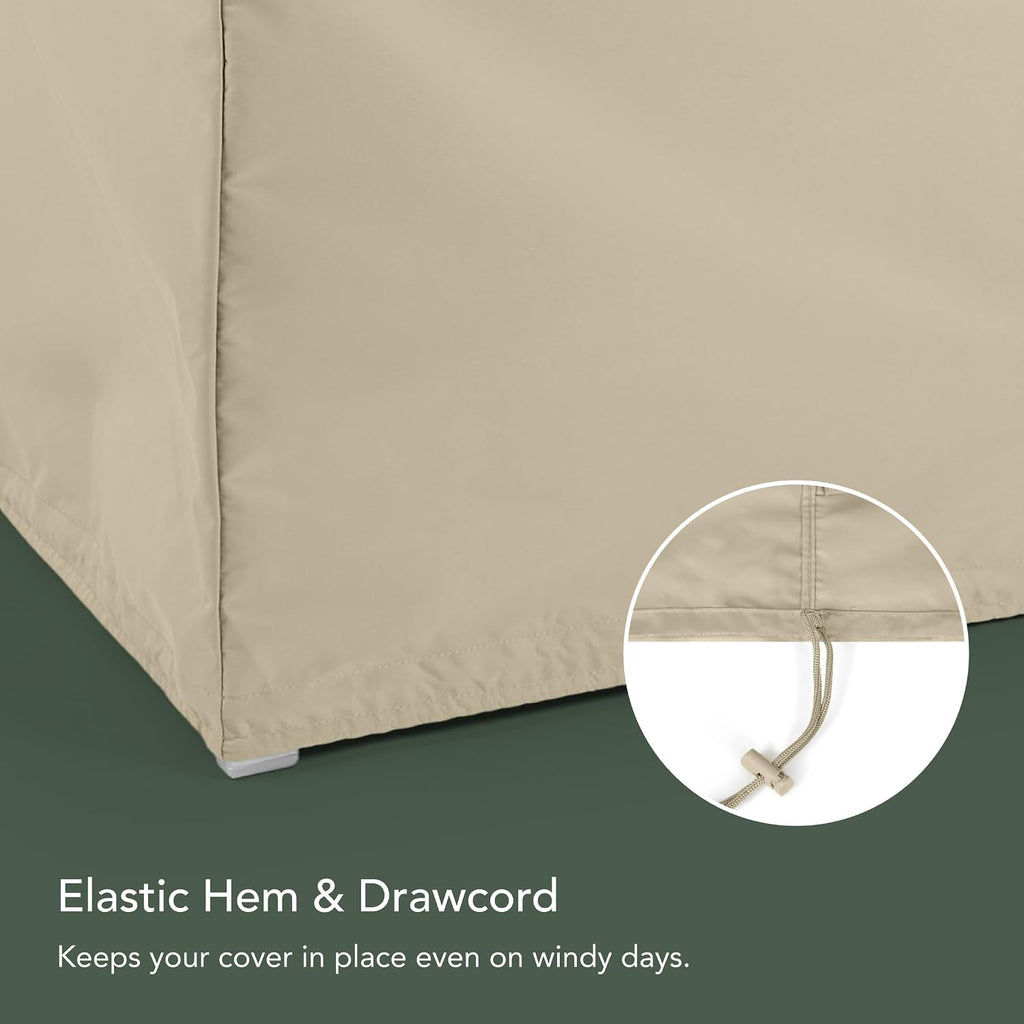 Covermates Elite Island Grill Cover - Weather-Resistant BBQ Grill Protection, Heavy-Duty Outdoor Cover with Mesh Vents for Year-Round All-Weather Durability, 74 Inch, Khaki