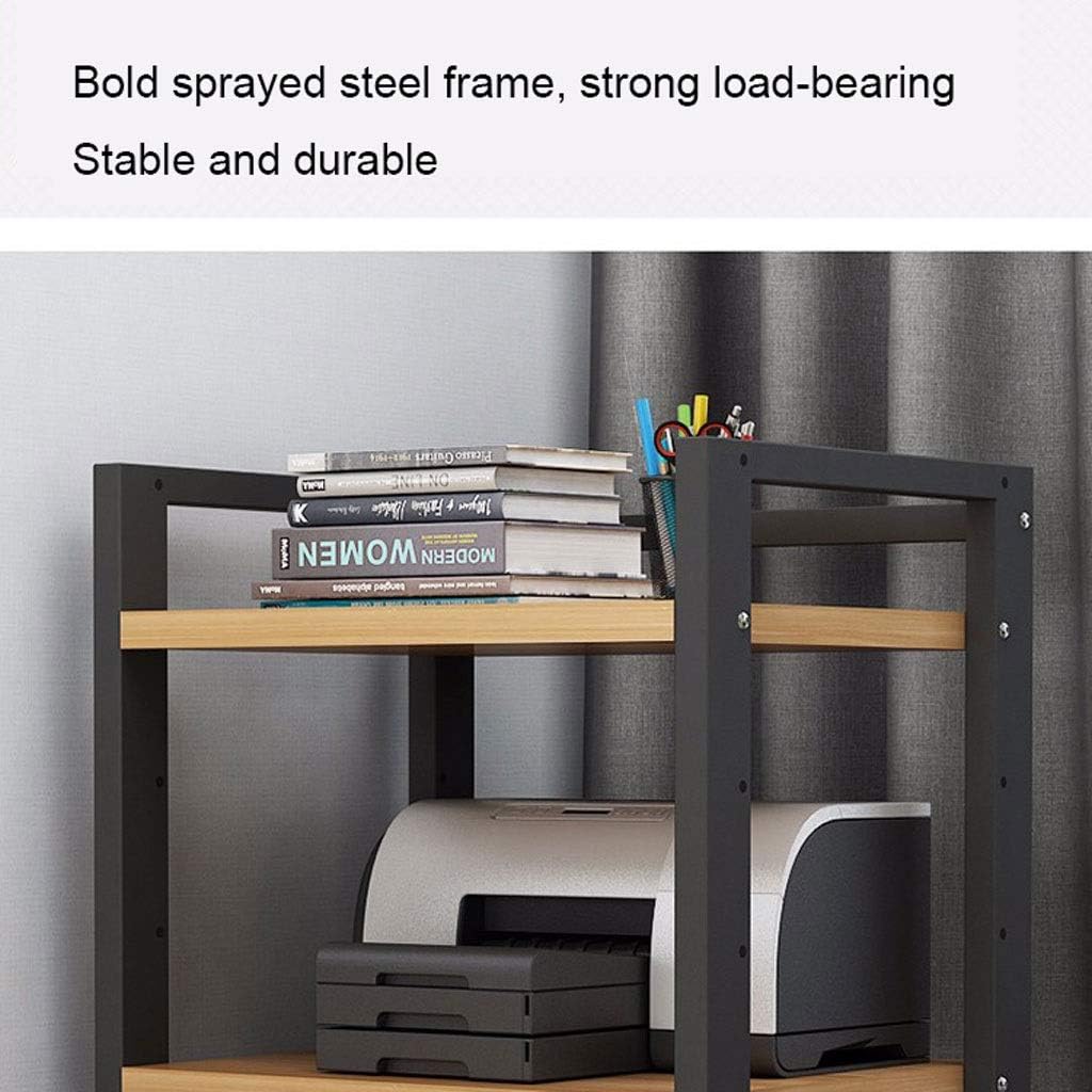 Printer Stand Printer Stand Office Supplies for Portable Storage Printer Desk with 4 Wheels & Lock Mechanism for Mini 3D Printer, H 79cm for Home,Office (Color : Black-2) (Black 2)