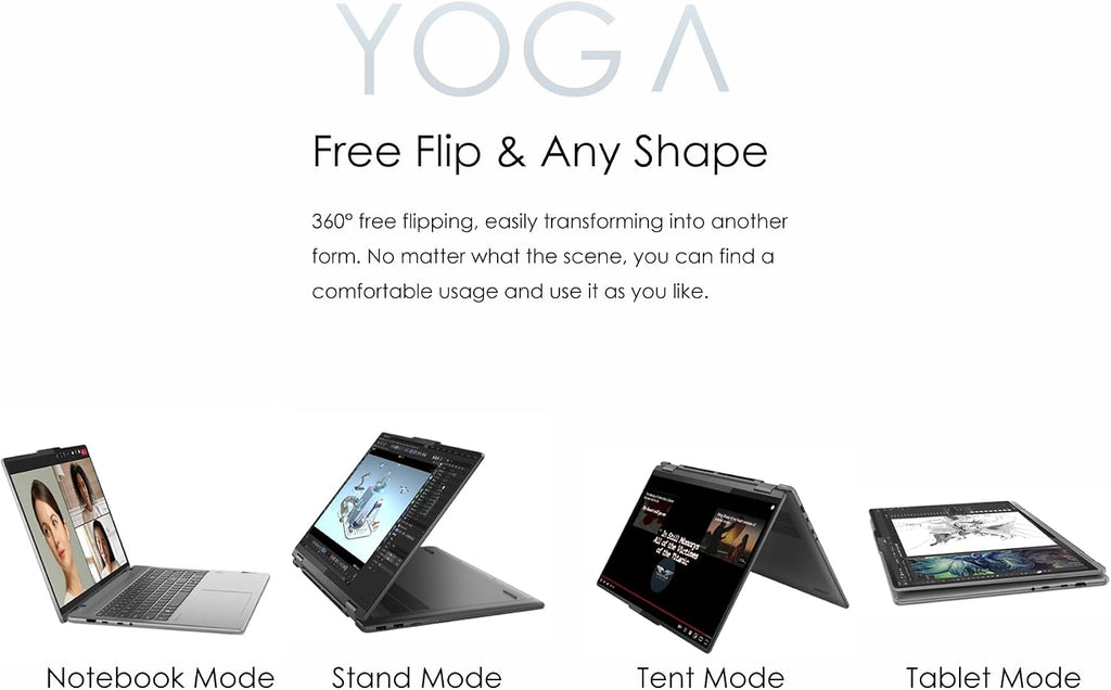 Lenovo 2025 Yoga 7i 2-in-1 Copilot+ PC, 14' 600Nits OLED Touchscreen, Ultra 5 226V (>Ultra 5 125U), 15H Battery, Backlit KB, Privacy cam, FP, Wi-Fi 7, Win11, W/128G PSD (16GB RAM |512GB SSD)