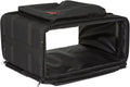 SKB Cases 4U Soft Rack Case for Wireless Microphone Systems with Steel Rails, Heavy Duty Zippers, Outer Pocket and Shoulder Straps, Black