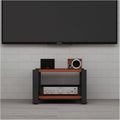 Audio Rack Stereo Rack Wooden Audio Equipment Rack Audio Open Rack Cabinet HiFi Rack Audio-Video Shelving Audio Component Rack(Rot,2 Tier)