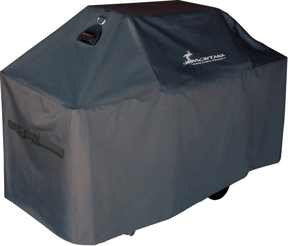 Montana Premium Gas Grill Cover Innerflow Ventilation Technology, Heavy Duty, UV, Cold Crack Resistant Waterproof, 5 Years Warranty, 90-Inch, Black Available in: 52' 56' 62' 68' 74' 80' 90'