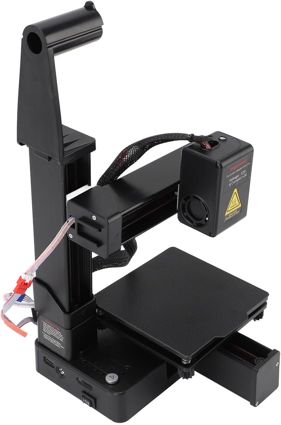 Fabater Mini 3D Printer, 100x100x100mm 3D Printing Machine with Removable Build Plate, 40mm / s Faster Print Speed, 1.75mm PLA & TPU Filament Compatibility, DIY Printers for Beginners (Black)