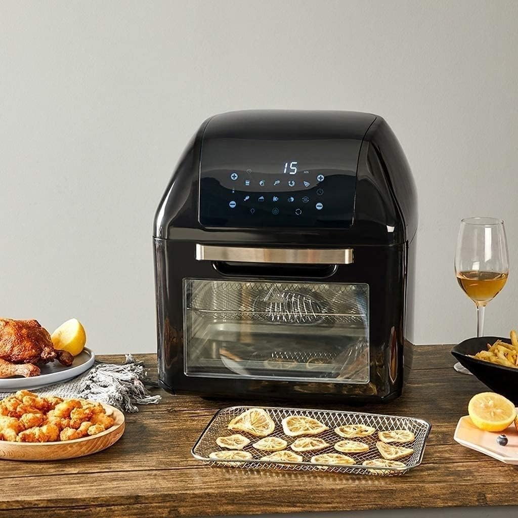 Air Fryer Oven, 12.7QT Air Fryer Toaster Oven, Countertop Convection Oven Combo with One-Touch Cooking 10 Presets, Digital Screen, 1500W, Black