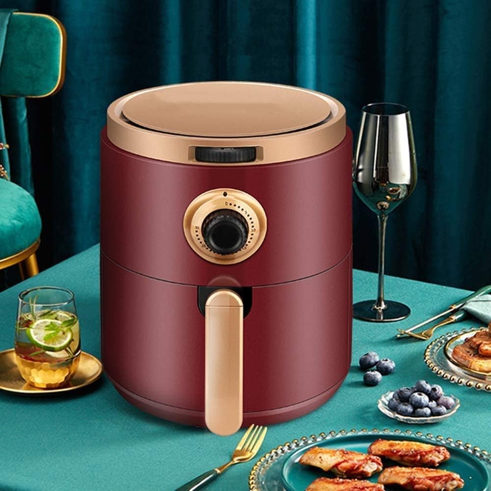 Red Frying Basket Electric Stainless Steel air Fryer Oven Digital Touch Screen Non-Stick Frying pan Home Automatic Fries Machine. interesting