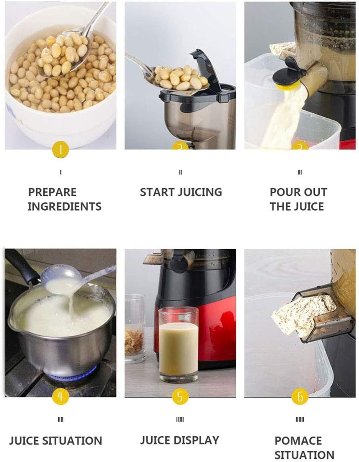 Juicer Machine, Household Automatic Fruit & Vegetable Extractor, Quick Juicing for Whole Fruits, Adjustable Thickness, Easy to Clean - for Home & Parties