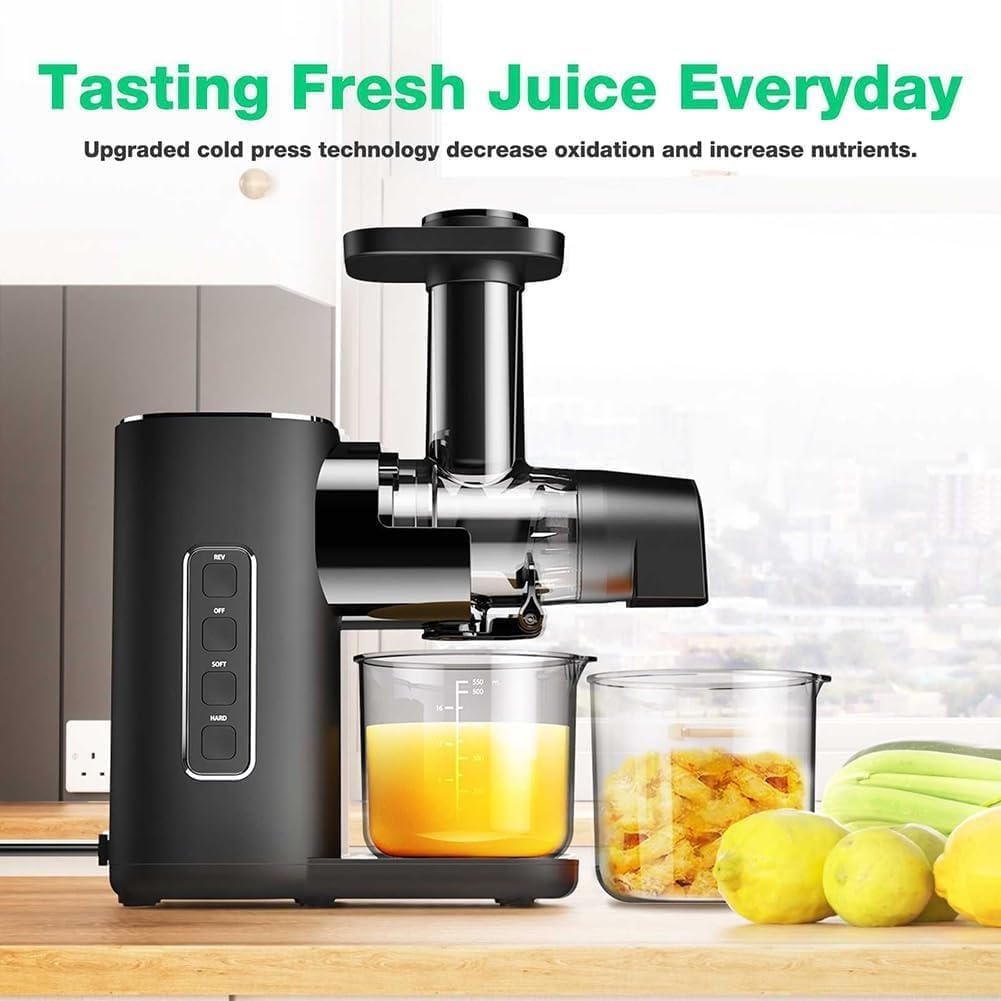 Easy to Clean Fruit and Vegetable Juice Extractor - Anti-Drip & Anti-Slip Function Whole and Juicers