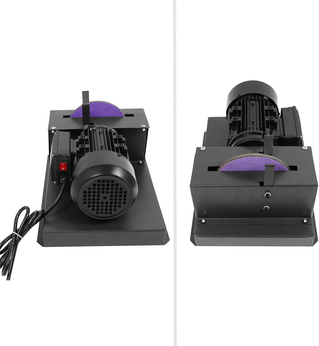 Lawn Mower Blade Sharpener, 2/3HP 500W Electric Blade Grinder, 1700 RPM Bench Blade Sharpening Machine with 7in Grinding Wheel for High-Low Lift Gator Flat Mower Blades