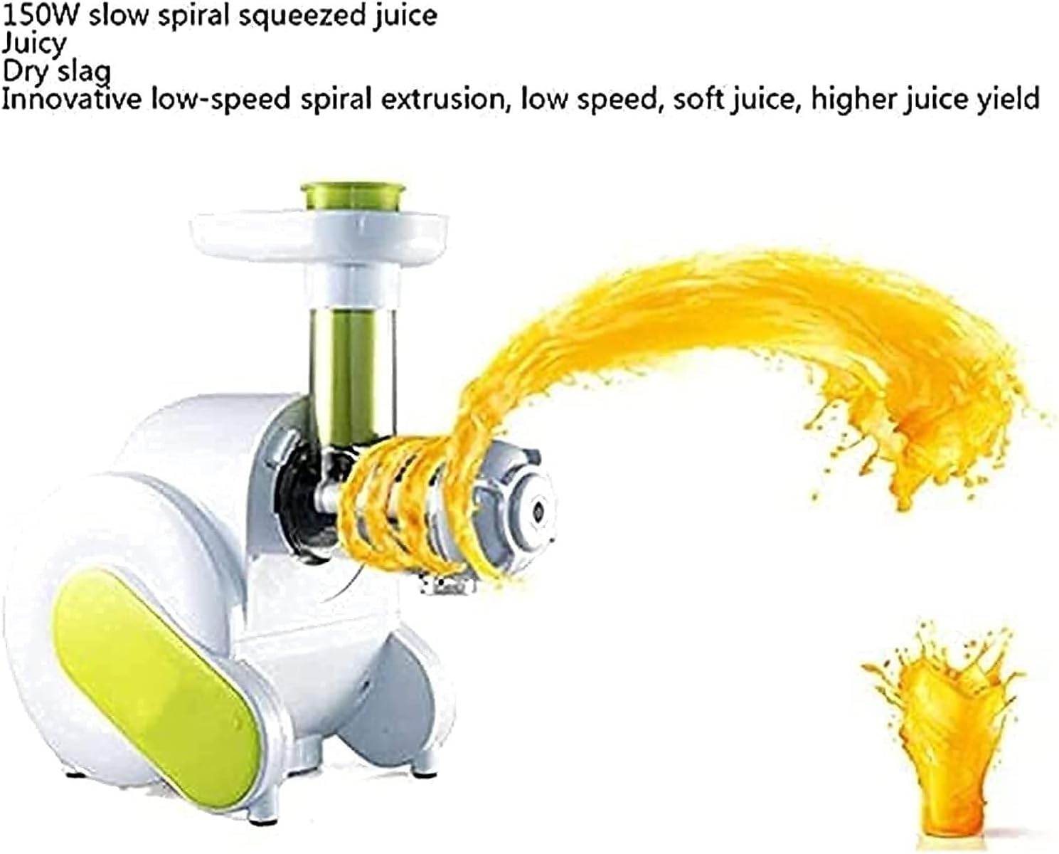 Slow Masticating Juicer, 95% Juice Yield, Cold Press, Quiet Motor, Easy to Clean, Nutrient-Rich, Food Grade, for Fruits, Vegetables, and Greens