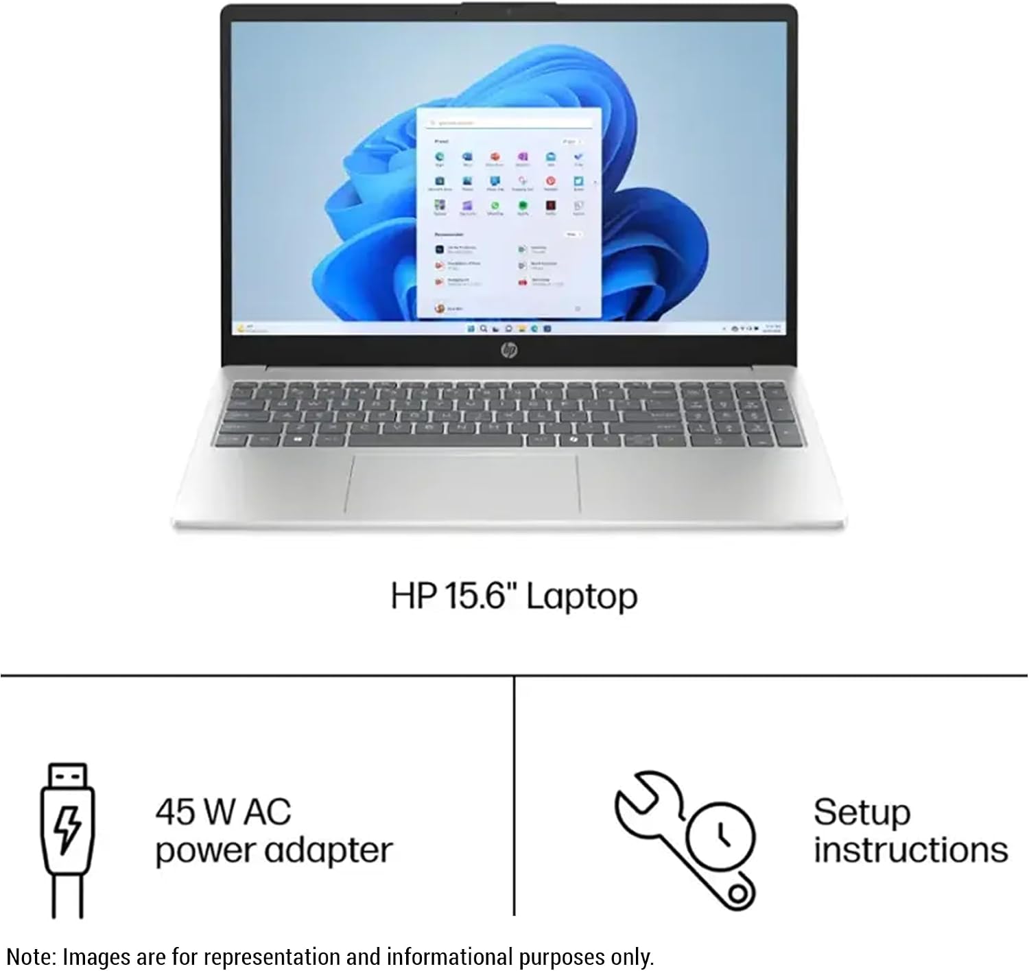 HP 15 Laptop, Intel i7-1355U, 64 GB DDR4 RAM, 4 TB PCIe SSD, 15.6' FHD (1920x1080) Touchscreen, Iris Xe Graphics, W11 Home, Natural Silver