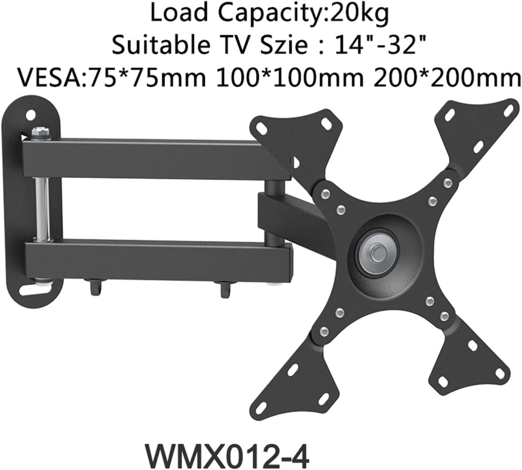 Adjustable TV Wall Mount Bracket Universal Rotated Holder TV Mounts for 14 to 32 Inch LCD LED Monitor Flat Panel(WMX012-4)