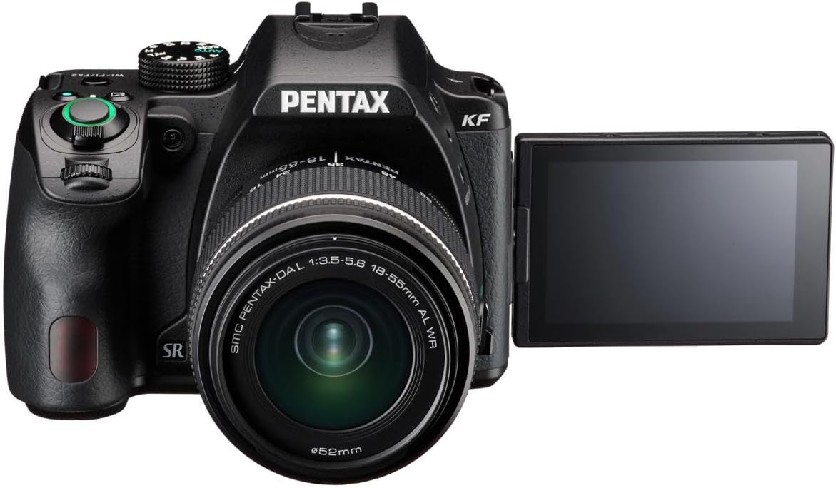 PENTAX KF APS-C Digital SLR Camera 18-55 WR kit with Dustproof, Weather-Resistant and Vari-Angle LCD Monitor, Black