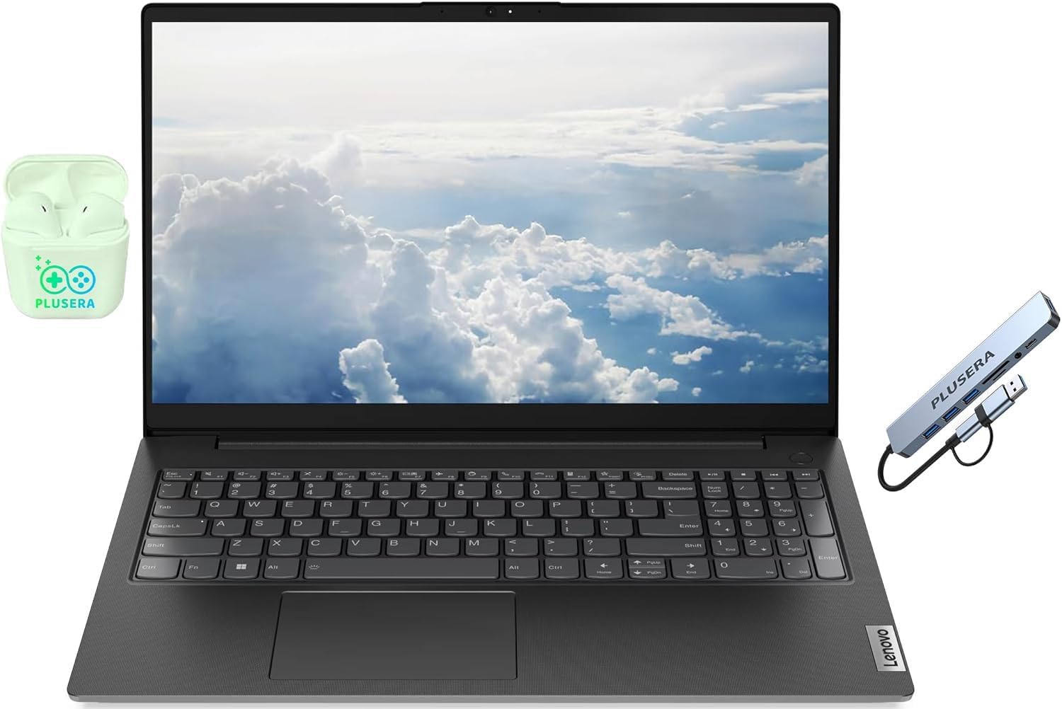 Lenovo V15 G4 15.6' FHD Laptop Computer, 8-Cores AMD Ryzen 7, Windows 11, PLUSERA Earphones, Black (40GB RAM | 2.5TB Storage)