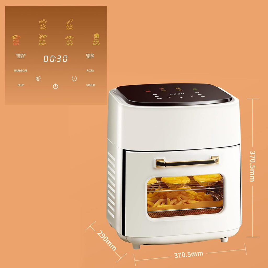 15L Digital Air Fryer Oven With Rapid Air Circulation Oil Free LED Screen Nonstick Basket 60-Minute Timer&Temperature 1400W Black (Color : Black)
