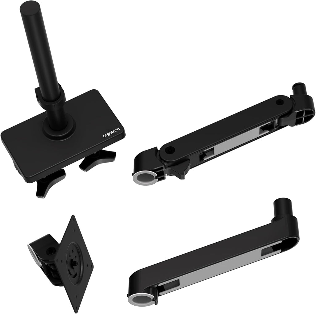 Ergotron – Upgraded LX Pro Premium Monitor Arm, Single Monitor Desk Mount – fits Flat Curved Ultrawide Computer Monitors up to 34 Inches, 4 to 22 lbs, VESA 75x75mm or 100x100mm – Tall Pole, Black